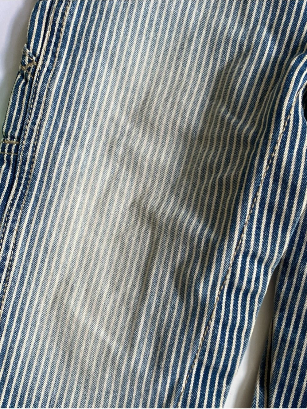 OshKosh B'gosh Blue and White Striped Toddler Overalls